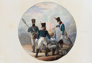 火炮，约 1807 年（纸本水彩） 作者 英语学校