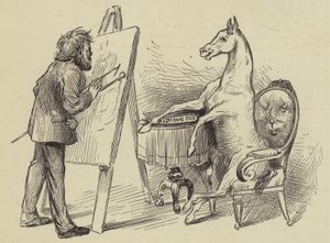艺术家画马（雕刻） 作者 英语学校