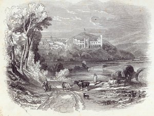 阿伦德尔城堡和城镇，来自&39;The Illustrated London News&39;，1845年9月20日（雕刻） 作者 英语学校
