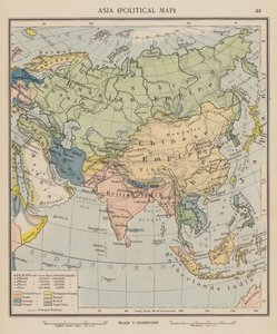 亚洲政治地图（彩色平版） 作者 英语学校