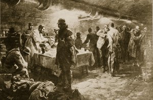 在1914年至19年的凡尔登堡垒下的一个地窖援助岗位上工作 作者 英语学校