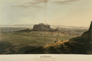雅典，插图来自 J.C. Hobhouse 的《1809-1810 年间穿越阿尔巴尼亚和其他省份……到君士坦丁堡的旅程》 作者 英语学校