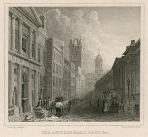 拍卖市场，St Bartholomews Lane，伦敦和银行 作者 英语学校