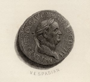 Aureus硬币，来自Vespasian时代，Titus Flavius Vespasianus