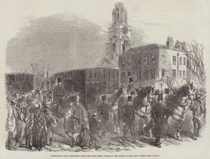 Australian Gold conveyed from the East India Docks to the Bank of England (engraving) 作者 英语学校