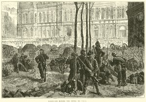 1871年3月在Hotel de Ville酒店门前开设的街垒 作者 英语学校