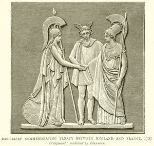 1787年英国和法国之间的浅浮雕纪念条约 作者 英语学校