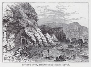 Bathing Cove，伊尔弗勒科姆，北德文郡（雕刻） 作者 英语学校