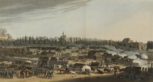 莱比锡战役，1813年10月16日至19日，来自1812年，1813年，1814年和1815年，1815年欧洲年代重要事件的插图记录（彩色aquatint） 作者 英语学校