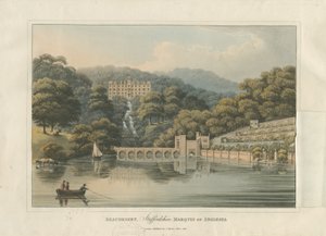 Beaudesert Hall and Park：有色浅绿色雕刻，1816年 作者 英语学校