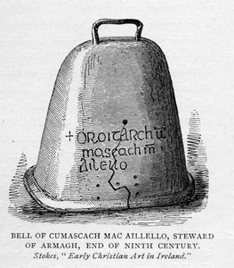 Cumascach的钟声Mac Aillelo，阿玛的管家，九世纪末，JR Green的英国人简史的插图，1892年出版