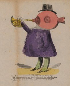 Bellows blowing a horn (coloured engraving) 作者 英语学校
