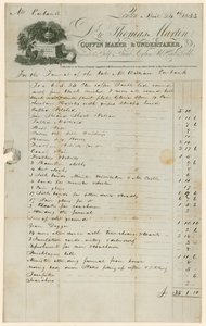 来自Thomas Martin，Coffin Maker和Undertaker的Bill与William Eubank先生的葬礼有关 作者 英语学校