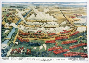 1882年9月13日Tel el-Kebir战役的鸟瞰图 作者 英语学校