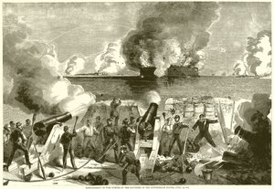 1861年4月13日联邦国家电池对萨姆特堡的轰炸 作者 英语学校