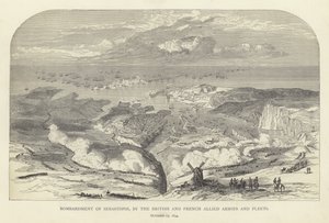 1854年10月17日，英国和法国盟军和舰队轰炸塞瓦斯托波尔 作者 英语学校
