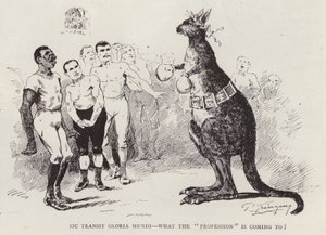 拳击袋鼠（石版画 作者 英语学校