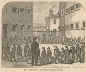 男孩在Tothill Fields监狱行使 作者 英语学校