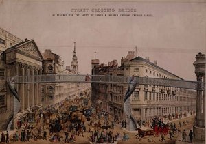 大宅门上的桥，约1862年（水印）。 作者 英语学校
