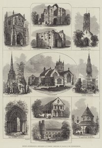 位于 Wisbech 的英国考古协会，《街区草图》（版画） 作者 英语学校