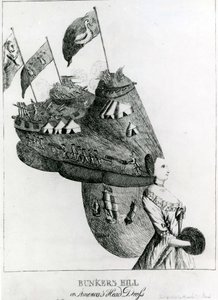 Bunkers Hill，或美洲头饰，1776年 作者 英语学校