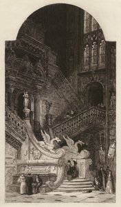 布尔戈斯大教堂，由 C O Murray 根据 David Roberts（石版画）蚀刻而成 作者 英语学校