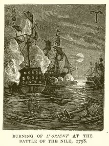 1798年在尼罗河战役中燃烧了LOrient