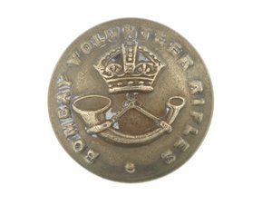 纽扣，孟买志愿步枪，1901-1947年 作者 英语学校