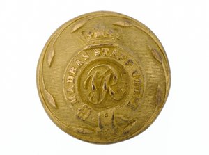 纽扣，马德拉斯参谋团，1861-1876年。 作者 英语学校