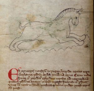 CCA-LitMs - D - 10 fol。 2v Monoceros，来自Bestiary 作者 英语学校