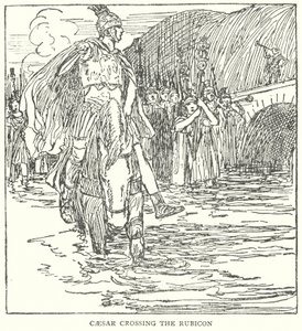 凯撒跨过卢比孔河（石版画） 作者 英语学校