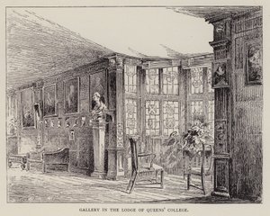 剑桥：皇后学院小屋内的画廊（蚀刻版） 作者 英语学校