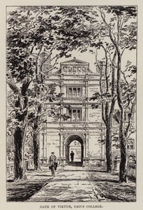 Cambridge: Gate of Virtue, Caius College (etching) 作者 英语学校
