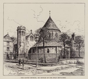 Cambridge: The Round Church; or Church of the Holy Sepulchre (etching) 作者 英语学校