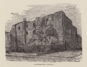 Canterbury: Canterbury Castle (litho) 作者 英语学校
