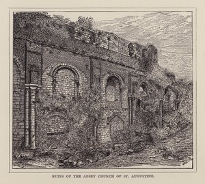 Canterbury: Ruins of the Abbey Church of St Augustine (litho) 作者 英语学校