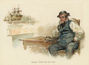 卡特尔船长咬指甲（chromolitho） 作者 英语学校