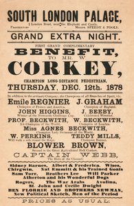 韦伯上尉，海峡的英雄，Corkey的行人，Beckwiths（游泳者）和其他人在南伦敦宫，1878年 作者 英语学校