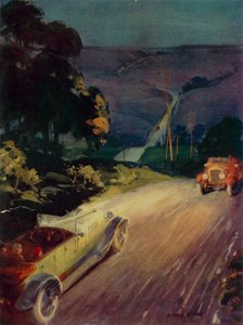 夜色中驶过的汽车（彩色平版） 作者 英语学校