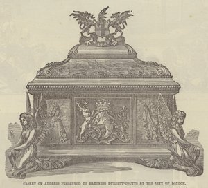 伦敦金融城赠送给 Baroness Burdett-Coutts 的讲话棺材（雕刻） 作者 英语学校