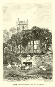 城堡，Ashby-de-la-Zouch，来自庭院 作者 英语学校