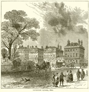 卡文迪什广场，1820年 作者 英语学校