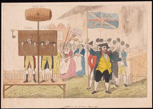 Cecil Wray in the Pillory The Rights of the Commons, pub. 1784 (hand coloured engraving) 作者 English School