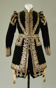 礼仪服装，1821年（纺织品） 作者 英语学校