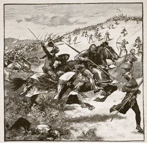 Homildon Hill的苏格兰人指控，卡塞尔斯画报英国历史（插图） 作者 英语学校