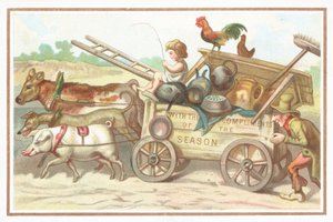 儿童驾驶车，圣诞贺卡 作者 英语学校