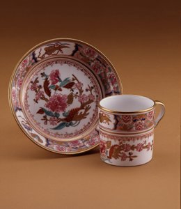中式咖啡杯碟，Spode，Staffordshire，c.1800（瓷器）