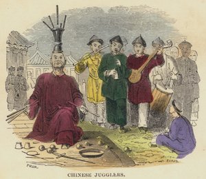 中国杂耍（彩色雕刻） 作者 英语学校