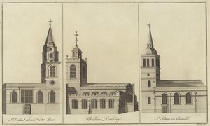 St Vedast，Foster Lane，Allhallows，Barking和St Peter教堂在Cornhill，伦敦