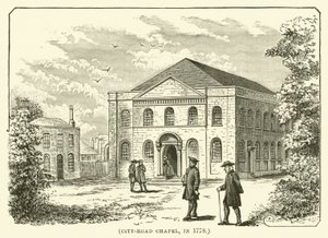 1778 年的城市路礼拜堂（雕刻） 作者 英语学校
